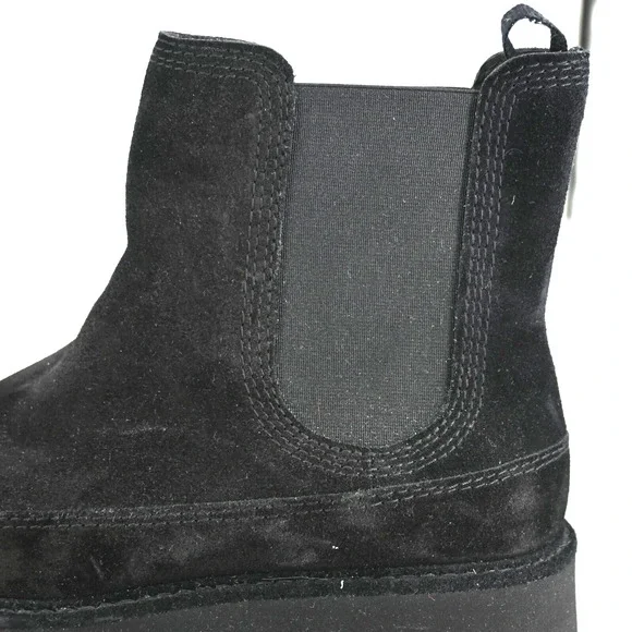 PEDRO GARCIA Black Suede Chelsea Booties Size 37.5